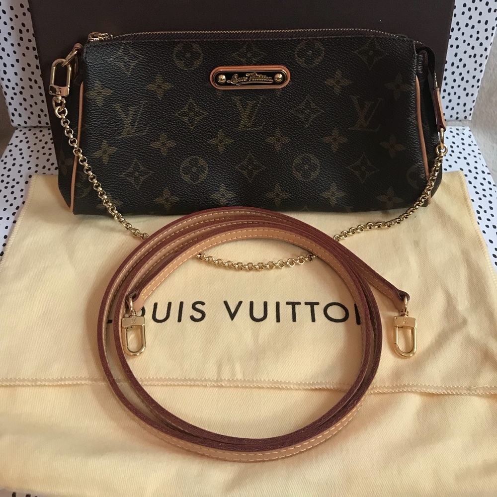 Louis Vuitton clutch with chain and long strap